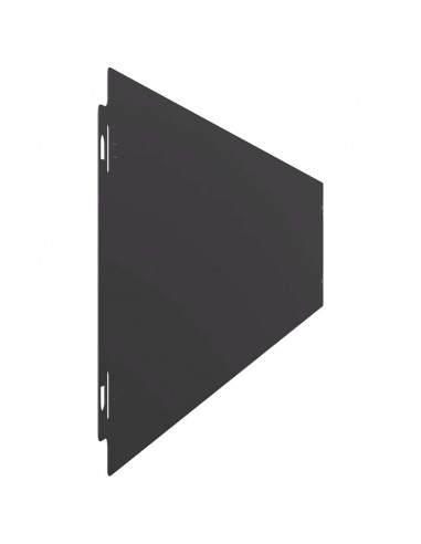 Bordure per Prato 10 pz Nere 15x103cm Acciaio Laminato a Freddo