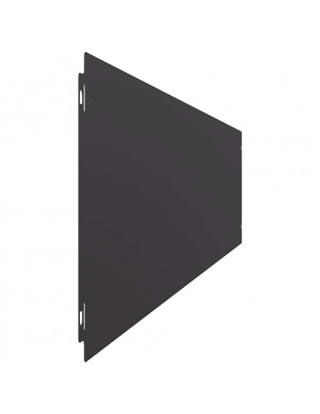 Bordure per Prato 10 pz Nere Acciaio Laminato a Freddo