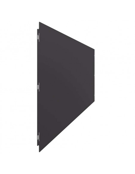 Bordure per Prato 10 pz Nere Acciaio Laminato a Freddo