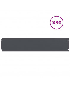 Bordure per Prato 30 pz Antracite Acciaio Laminato a Freddo