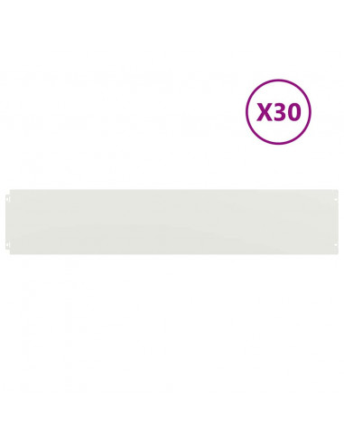 Bordure per Prato 30 pz Bianchi Acciaio Laminato a Freddo
