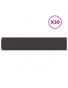 Bordure per Prato 30 pz Nere Acciaio Laminato a Freddo