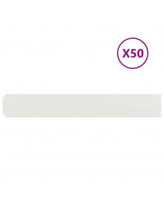 Bordure per Prato 50 pz Bianchi Acciaio Laminato a Freddo