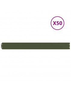 Bordure per Prato 50 pz Verde Oliva Acciaio Laminato a Freddo