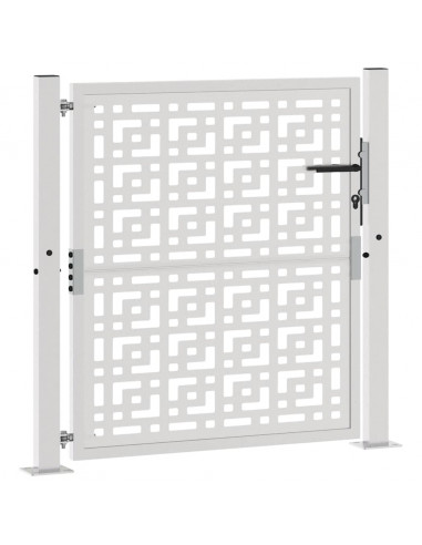 Cancello da Giardino 105x105 cm Acciaio Corten Design a Croce