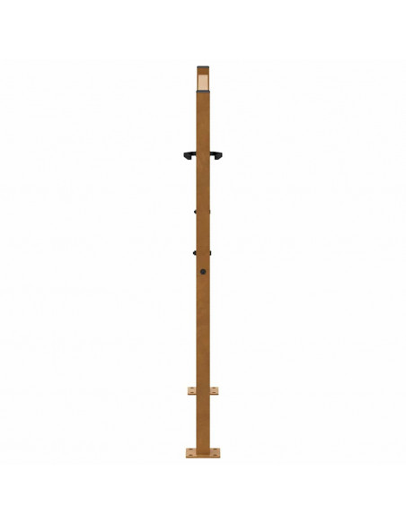 Cancello da Giardino 105x105 cm Acciaio Corten Design a Croce