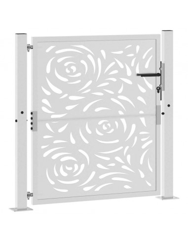 Cancello da Giardino 105x105 cm Acciaio Corten Design a Fiamma