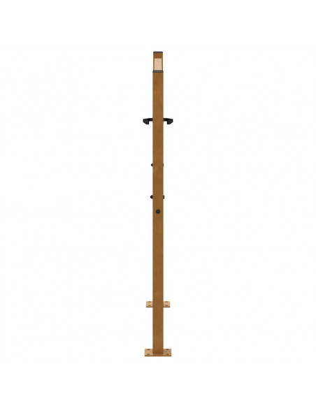 Cancello da Giardino 105x105 cm Acciaio Corten Design a Fiamma