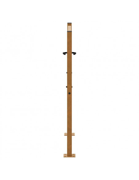 Cancello da Giardino 105x105 cm Acciaio Corten Design a Traccia