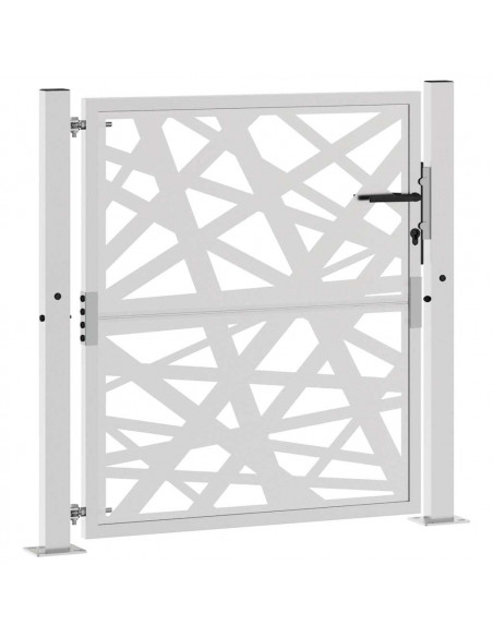 Cancello da giardino 100x100 cm in acciaio corten design leggero