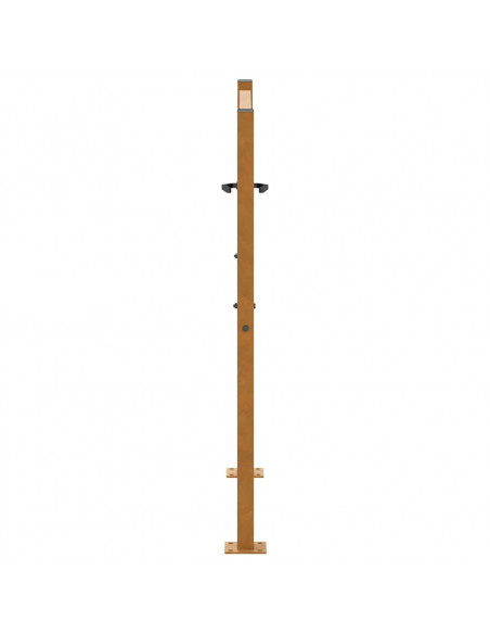 Cancello da giardino 100x100 cm in acciaio corten design leggero