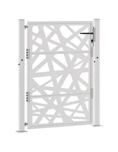 Cancello da Giardino 105x130 cm Acciaio Corten Design Leggero