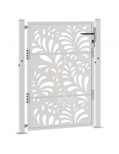 Cancello da Giardino 105x130 cm Acciaio Corten Design Ondulato