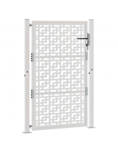 Cancello da Giardino 105x155 cm Acciaio Corten Design a Croce