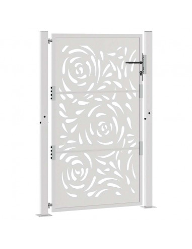 Cancello da Giardino 105x155 cm Acciaio Corten Design a Fiamma