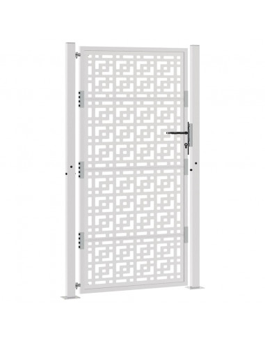 Cancello da Giardino 105x180 cm Acciaio Corten Design a Croce