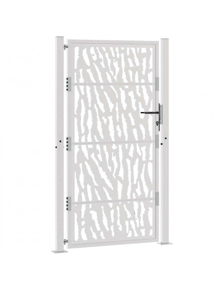 Cancello da Giardino 105x180 cm Acciaio Corten Design a Traccia
