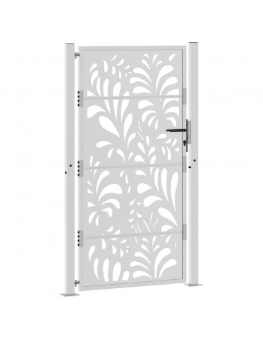 Cancello da Giardino 105x180 cm Acciaio Corten Design Ondulato