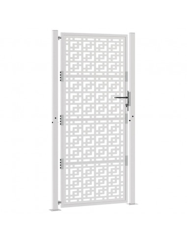 Cancello da Giardino 105x205 cm Acciaio Corten Design a Croce