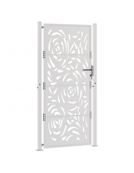 Cancello da Giardino 105x205 cm Acciaio Corten Design a Fiamma