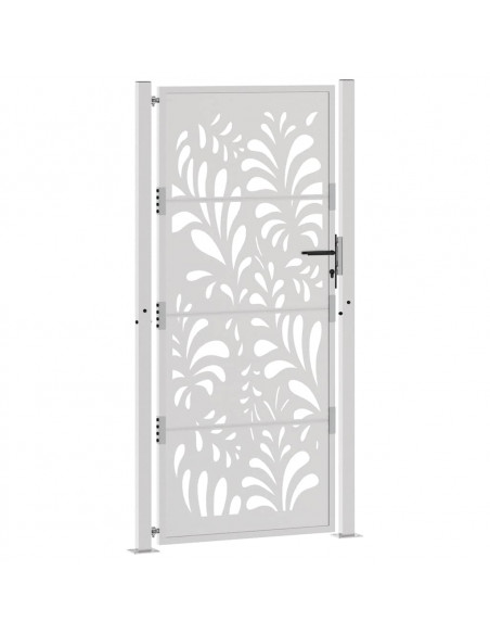 Cancello da Giardino 105x205 cm Acciaio Corten Design Ondulato
