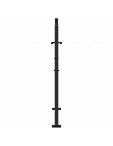 Cancello Giardino Nero 105x105 cm in Acciaio Design a Croce