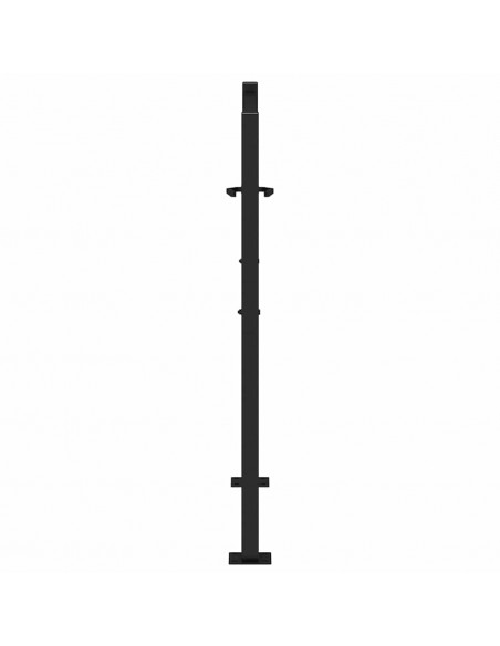 Cancello Giardino Nero 105x105 cm in Acciaio Design a Croce