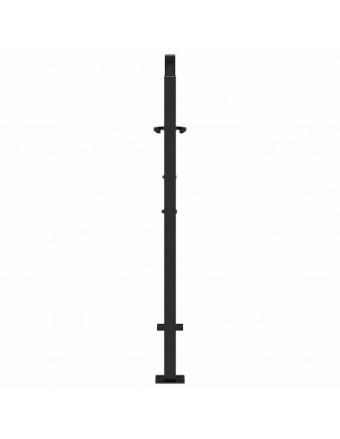 Cancello Giardino Nero 105x105 cm in Acciaio Design a Fiamma