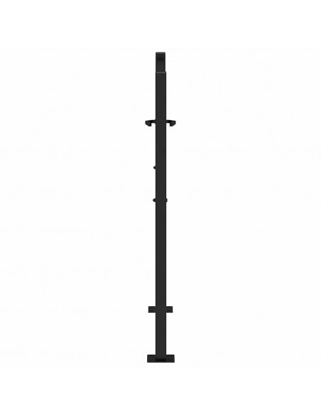 Cancello Giardino Nero 105x105 cm in Acciaio Design a Foglia