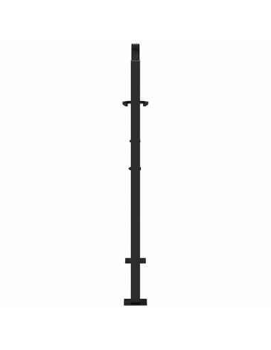 Cancello Giardino Nero 105x105 cm in Acciaio Design a Traccia