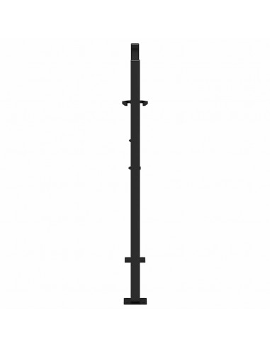 Cancello da giardino nero 100x100 cm in acciaio design ondulato