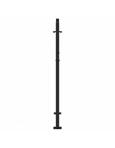 Cancello Giardino Nero 105x130 cm in Acciaio Design a Croce