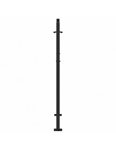 Cancello Giardino Nero 105x130 cm in Acciaio Design a Fiamma