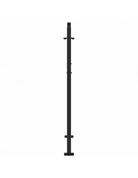 Cancello Giardino Nero 105x130 cm in Acciaio Design a Fiamma
