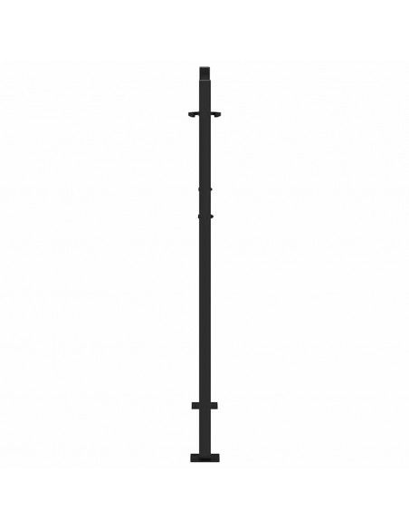 Cancello Giardino Nero 105x130 cm in Acciaio Design a Foglia