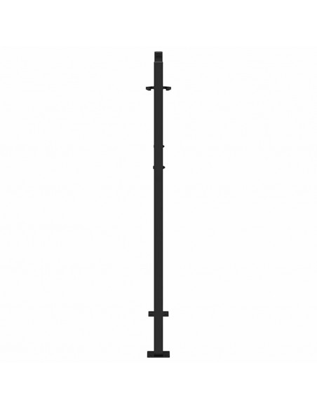 Cancello Giardino Nero 105x130 cm in Acciaio Design a Traccia