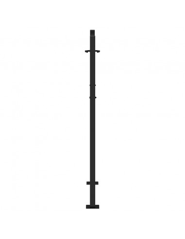 Cancello Giardino Nero 105x130 cm in Acciaio Design Leggero