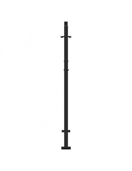 Cancello Giardino Nero 105x130 cm in Acciaio Design Leggero
