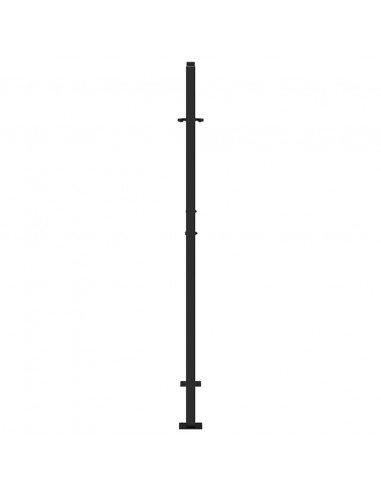 Cancello Giardino Nero 105x155 cm in Acciaio Design a Croce