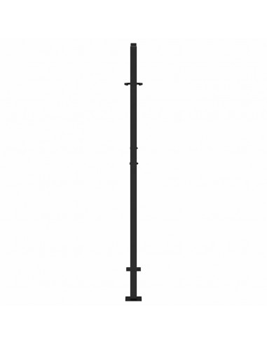 Cancello Giardino Nero 105x155 cm in Acciaio Design a Fiamma