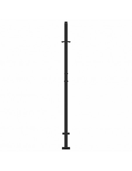 Cancello Giardino Nero 105x155 cm in Acciaio Design a Fiamma
