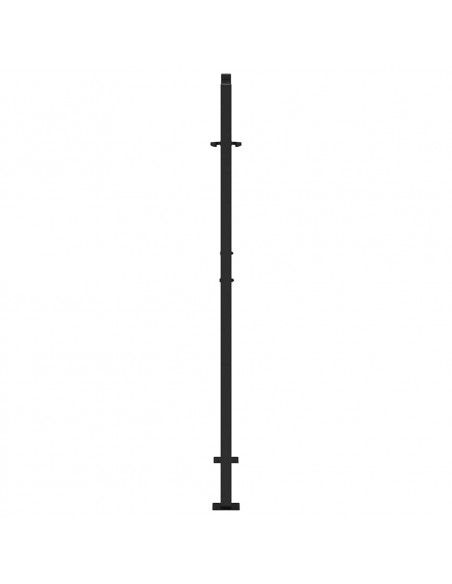 Cancello Giardino Nero 105x155 cm in Acciaio Design a Foglia