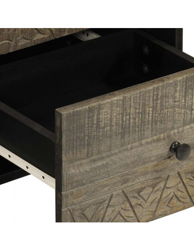 Credenza 40x33x75 cm in Legno Massello di Mango