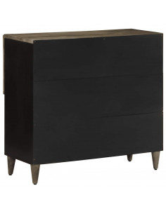 Credenza 80x33x75 cm in Legno Massello di Mango