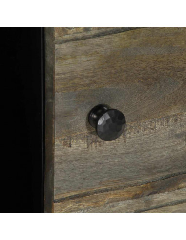 Credenza 80x33x75 cm in Legno Massello di Mango