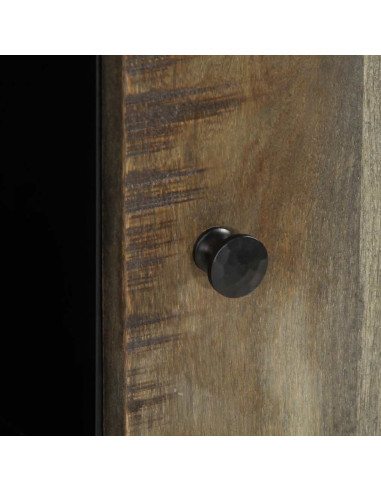 Credenza 90x33x75 cm in Legno Massello di Mango