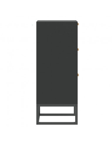 Credenza Nera 60x30x75 cm in Legno Multistrato