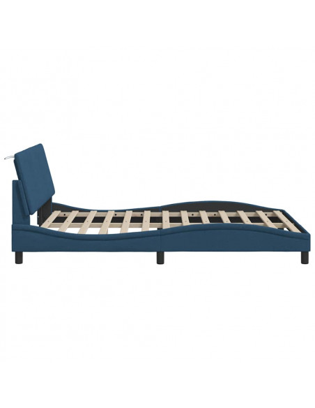 Giroletto senza Materasso Blu 140x200 cm in Tessuto