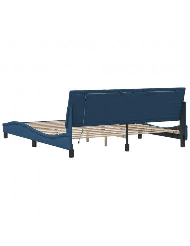 Giroletto senza Materasso Blu 180x200 cm in Tessuto