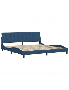 Giroletto senza Materasso Blu 200x200 cm in Tessuto